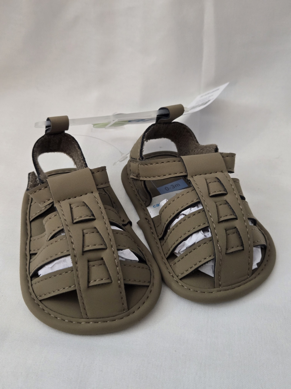 Carter’s Baby Boy Fisherman Sandals Brown Size 1 0-3 Months NWT